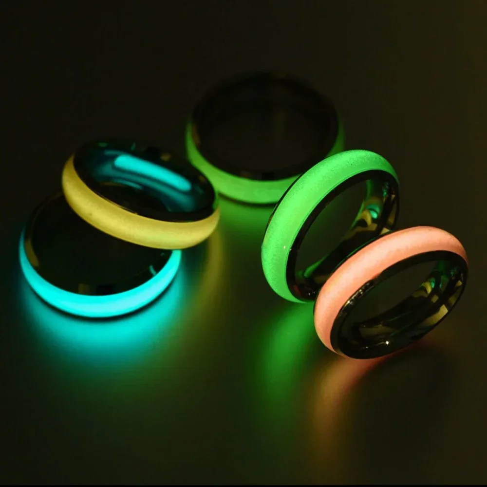 Luminous florescent stainless steel ring. - Picture 2 of 3